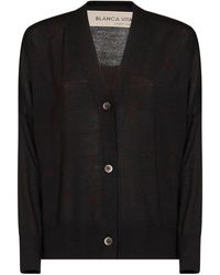 Blanca Vita - Lightweight Wool Knit Cardigan - Lyst