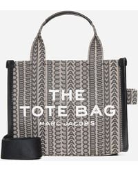 Marc Jacobs - The Mini Tote Logo Jacquard Canvas Bag - Lyst