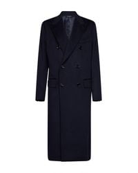Dolce & Gabbana - Midnight Virgin Wool Long Double-Breasted Coat - Lyst