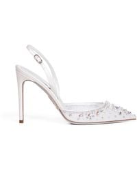 Rene Caovilla - Crystal-Embellished Cinderella 105 Slingback Pumps - Lyst