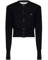 Vivienne Westwood - Wool And Silk Knit Bea Cropped Cardigan - Lyst