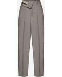 Fendi - Mohair And Wool Trousers - Lyst