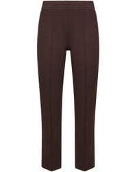 Blanca Vita - Coffee Stretch Jersey Pioppo Trumpet Trousers - Lyst