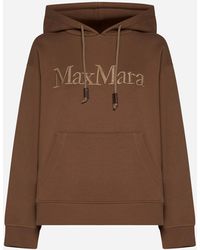 Max Mara - Agre Logo Cotton Hoodie - Lyst