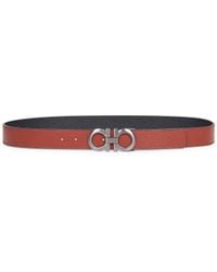 Ferragamo - Two-Tone Gancini Reversible Belt - Lyst