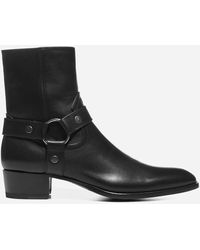 saint laurent wyatt black suede