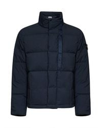 Stone Island - Cotton Nylon Tela Hooded Down Jacket - Lyst