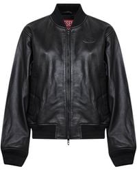 DIESEL - Nappa Leather L-Ilyan-Rb Bomber Jacket - Lyst
