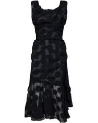 Vivienne Westwood - Polka Dot Crepe Ginnie Frill Midi Dress - Lyst