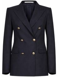 Tagliatore - Virgin Wool And Silk Double-Breasted Blazer - Lyst