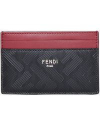 Fendi - Logo Leather Cardholder - Lyst
