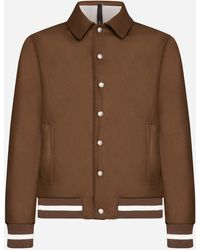 Low Brand - Wool And Cashmere Bomber Jacket - Lyst