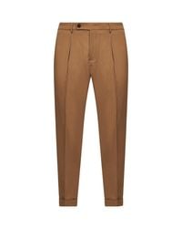 D 40 - Safari Stretch Wool Blend Slim Carrot Trousers - Lyst