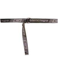 Balenciaga - Khaki And Jacquard Canvas D Ring Belt - Lyst