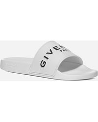 Givenchy Logo Rubber Slides - White