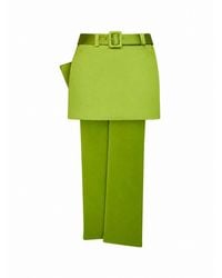 Self-Portrait - Satin Belted Mini Skirt With Bow - Lyst