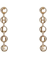 Chloé - Orecchini Pendenti Script - Lyst