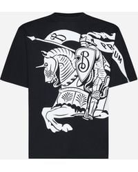 Burberry - Equestrian Knight Cotton T-shirt - Lyst