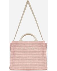 Marni - Light Pink Canvas Basket Tote Bag - Lyst