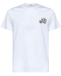 Moncler - Cotton Jersey T-Shirt With Double Logo Patch - Lyst