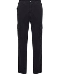 Stone Island - Brushed Organic Cotton Canvas Cargo Trousers - Lyst