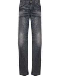 Haikure - Cotton Denim Star Straight-Leg Jeans - Lyst