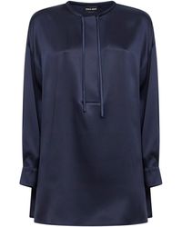 Giorgio Armani - Silk Long Tunic-Style Shirt - Lyst