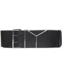Y. Project - Logo Leather Wide Belt - Lyst