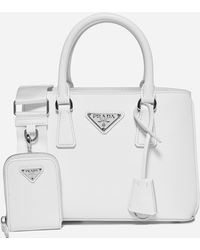 Prada Galleria Mini Saffiano Leather Bag - White