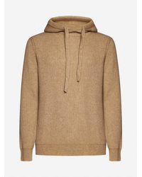 Roberto Collina - Wool-blend Hooded Sweater - Lyst