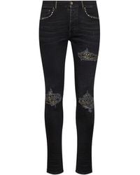 Amiri - Stretch Cotton Denim Mx1 Jeans With Studs - Lyst
