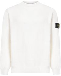 Stone Island - Classic Sweater With Timeless Round Neckline - Lyst