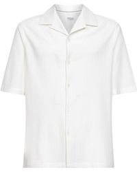 Brunello Cucinelli - Jacquard Jersey Short-Sleeved Shirt - Lyst