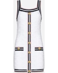 Balmain - Monogram Knit Mini Dress - Lyst