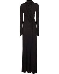 The Attico - Viscose Crepe Long Dress - Lyst