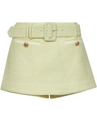 Self-Portrait - Wool Blend Bouclé Skorts - Lyst