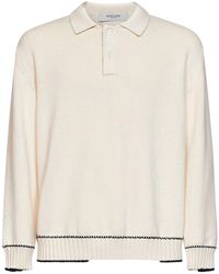 Golden Goose - Cotton Knit Polo Shirt With Print - Lyst