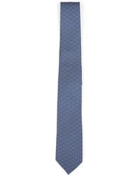 Ferragamo - Marine Gancini Silk Twill Zelig Tie - Lyst
