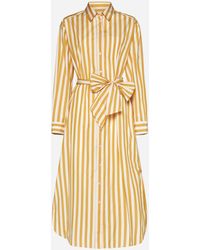 Weekend by Maxmara - Falasco Striped Cotton Long Shirt Dress - Lyst