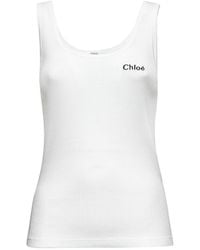 Chloé - Jersey Logo Tank Top - Lyst