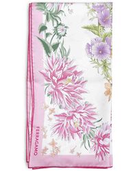 Ferragamo - Primavera-Print Silk Scarf - Lyst