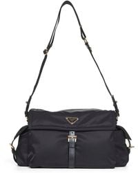 Prada - Borsa A Spalla Prada Explore Large Nera - Lyst