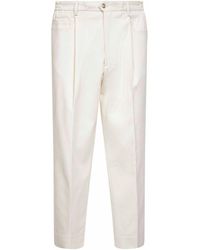 D 40 - Ivory Stretch Moleskin Bricklane Trousers - Lyst