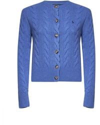 Polo Ralph Lauren - Dockside Heather Wool And Cashmere Cable Knit Cardigan - Lyst