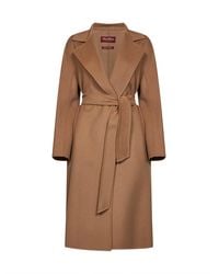Max Mara - Camel Mstcles Long Wrap Coat - Lyst