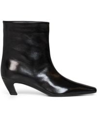 KHAITE - Smooth Calf Leather Arizona Ankle Boots - Lyst