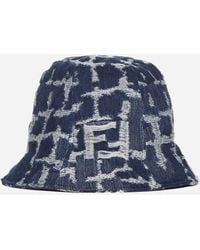 Fendi - Ff Denim Bucket Hat - Lyst