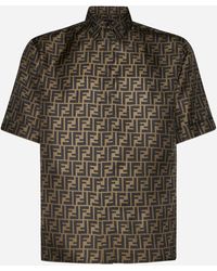 Fendi - Ff Motif Silk Shirt - Lyst