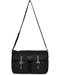 PRADA VIAGGIO - Borsa A Tracolla Nera - Lyst