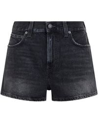 Haikure - Cotton Denim Brit Shorts - Lyst